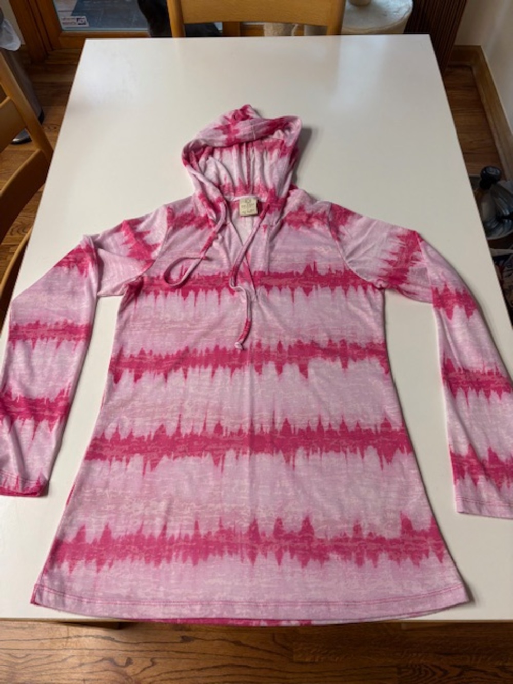 Marika Hot Pink Tie-Dye Burnout Workout Hoodie excellent condition womens size S